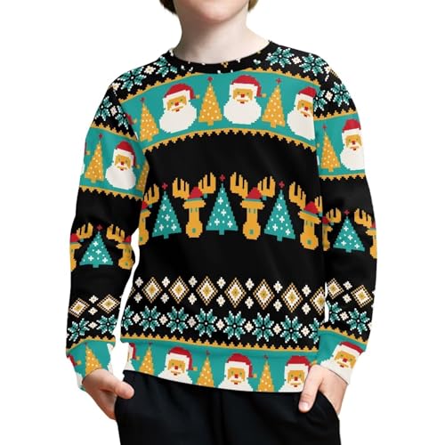 Modysero Novelty Pattern Regular Comfy Soft Christmas Sweatshirt for Kids Fall Winter Long Sleeve Hoodies Pullover Tops4