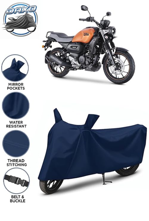 Image of Waterproof Bike Cover for Yamaha FZ X | All Weather Protection from Rain, Dust, UV Rays & Scratches with Mirror Pockets & Buckle Belt | FZ X Bike Cover