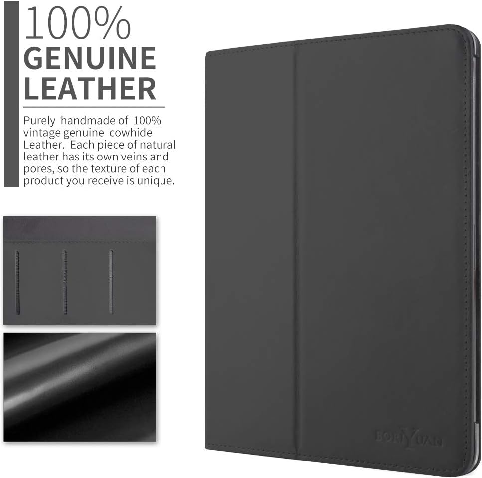 Blасk Frіdау Clеаrаnсе Boriyuan Leather Case for iPad Pro 11 2018-[Support Apple Pencil Pair & Charging] Leather Smart Cover Protective Folio Flip Stand with Auto Sleep/Wake for iPad Pro 11 Inch(Black)