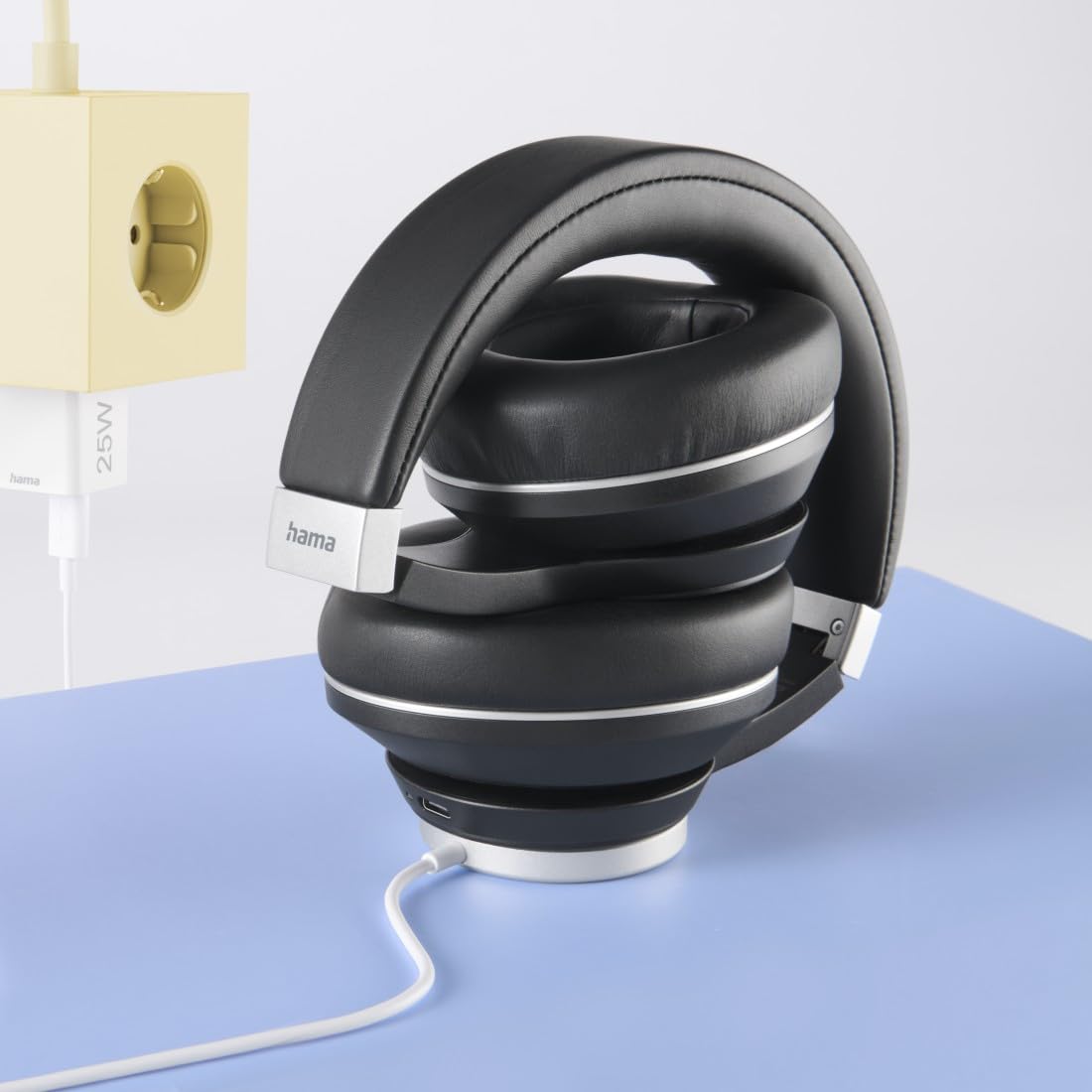 Hama Cuffie Bluetooth Passion Voyage (Over Ear, Cancelling del rumore, ricarica wireless, cuffie con microfono, con funzione touch, cuffie Bluetooth, cuscinetti auricolari) nero