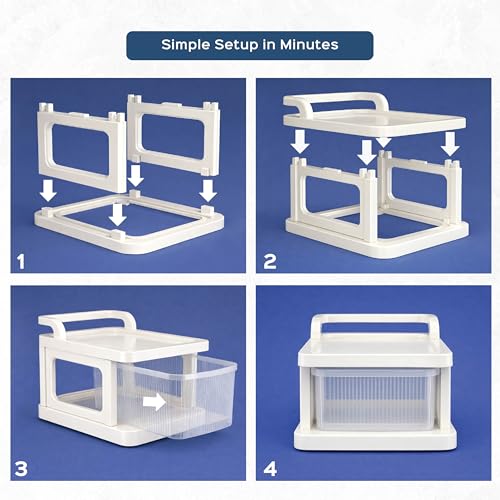 Image of Homestrap 4 Layer Multipurpose Drawer Cart with Wheels | Rolling Storage Organizer for Kitchen, Bedroom, Kids Room & Office | Spacious Drawer Unit for Daily Home Essentials