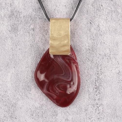 Leather Long Necklaces for Women Chunky Necklaces Boho Retro Pendant Necklace Adjustable Rope Women's Jewelry2