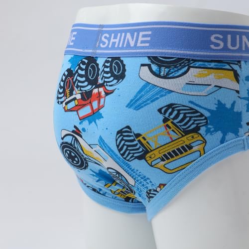 Boys Cartoon Print Underwear, 6 Pack, Cotton Briefs with Cute Design, More Colorful Pattern Briefs3