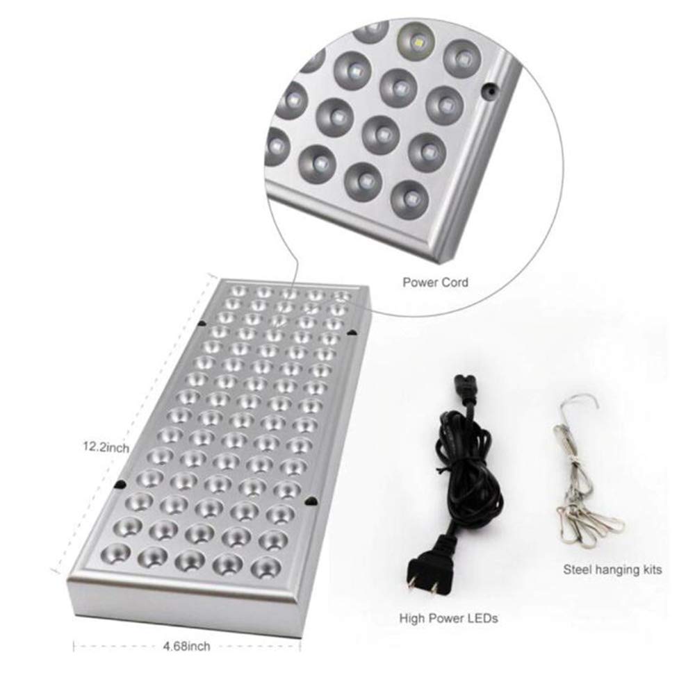 Llevado Crece Las Bombillas, 75LEDS, Full Spectrum Crece Las lámparas, para Plantas de Interior, sembrador, crianza, Verduras, Flores