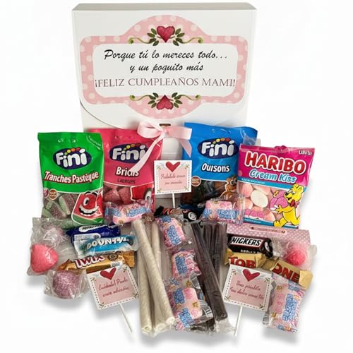 VILMA STORE - Regalo cumpleaños madre. Caja chuches cumpleaños. Cesta regalo mujer. Caja sorpresa. Tarta de chuches. Regalos para mujer. Desayuno a domicilio sorpresa. Chuches para regalar VILMA STORE - Regalo cumpleaños madre. Caja chuches cumpleaños. Cesta regalo mujer. Caja sorpresa. Tarta de chuches. Regalos para mujer. Desayuno a domicilio sorpresa. Chuches para regalar