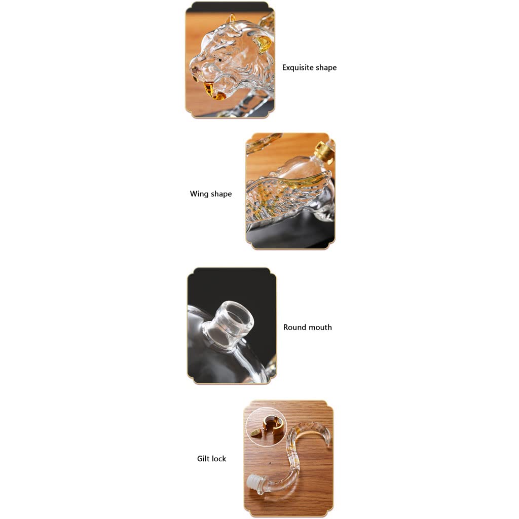 Carafe à Whisky En Verre Motif Tigre – Design Luxe, Pour Spiritueux, Cadeau élégant - 6