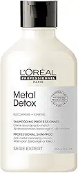 L'Oréal Professionnel Shampoo Metal Detox, para maciez, brilho & sedosidade, maior durabilidade da cor, para cabelos coloridos e danificados, 300ml