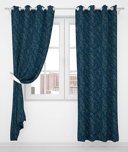 HOME ZEN HOUSEHOLD LINEN Shade - Cortina blackout para interiores y ventanas, opaca, de interior, 140 x 280 cm (azul)