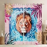 Photo Gallery feelingyou tende per bambini e adulti, motivo: animali tropicali, tenda per finestra per ragazzi e ragazze, tende per finestre con animali selvatici, 2 pannelli superiori, 116 x 137 cm Photo Gallery feelingyou tende per bambini e adulti, motivo: animali tropicali, tenda per finestra per ragazzi e ragazze, tende per finestre con animali selvatici, 2 pannelli superiori, 116 x 137 cm