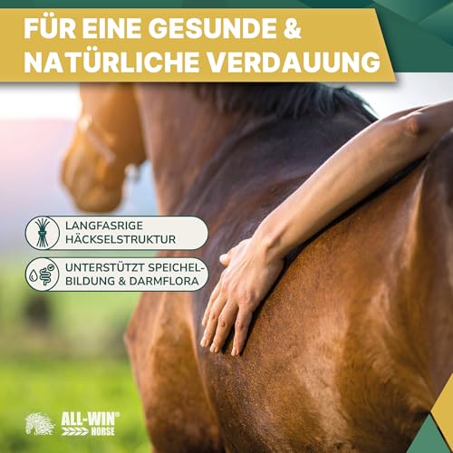 ALL-WIN Horse Hay Time 24/7 – 12 kg Strukturfutter für Pferde – Getreidefrei, Pferdefutter ohne Zuckerzusatz – Mit Timothee, Grünhafer & Luzerne – Staubfrei, magenfreundlich & rohfaserreich