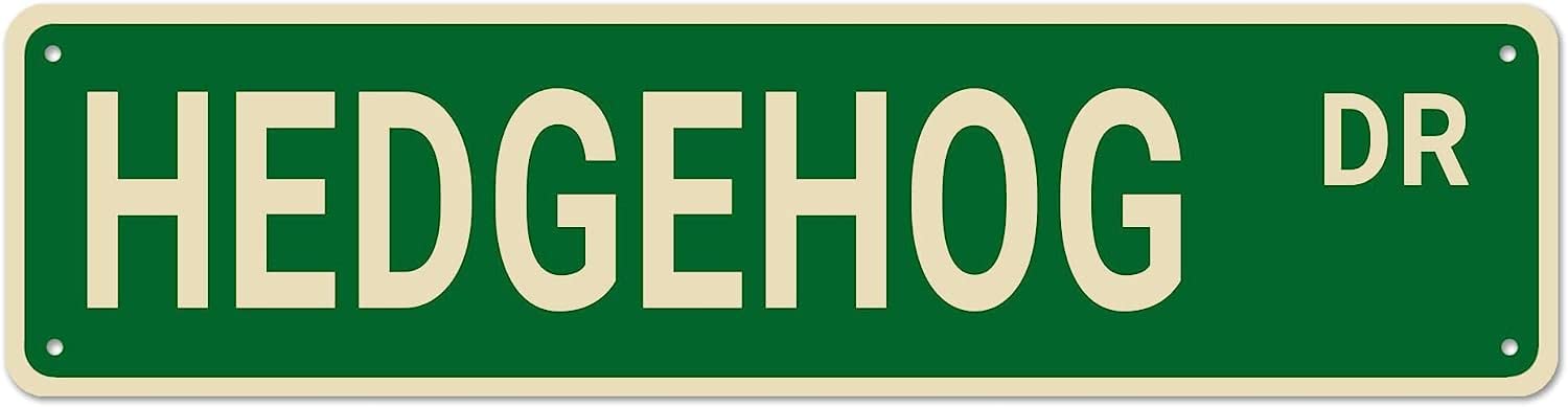 HEDGEHOG Vintage Tin Signs Art Plaque Aluminum for Bedroom Kitchen Garden Wall Bar Club Coffee Hanging Home Decor 4x16 Inch