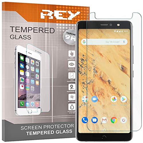 REY 3X Protector de Pantalla para BQ AQUARIS X2 - X2 Pro, Cristal Vidrio Templado Premium