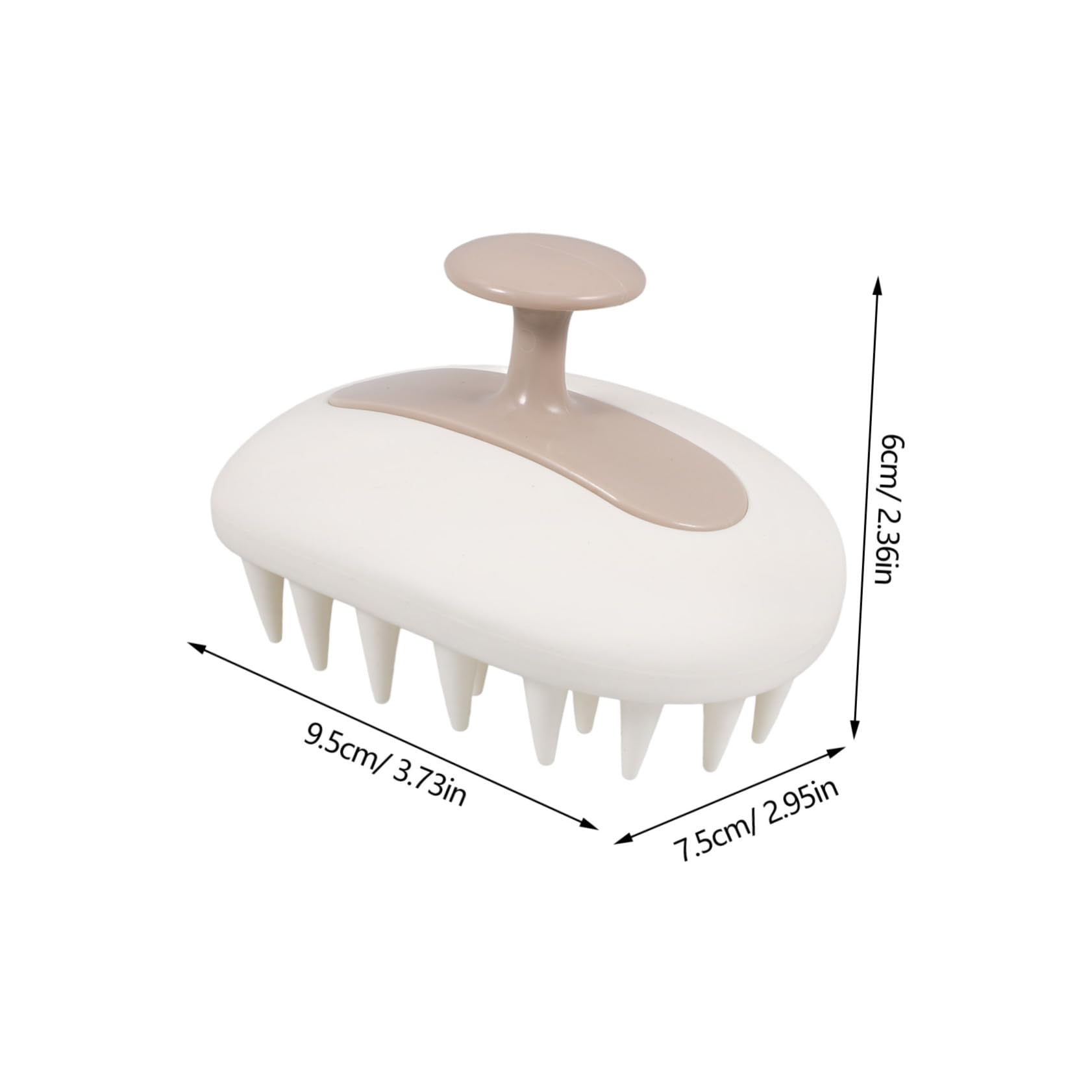 GOOHOCHY Shampoo Brush Dandruff Comb Hair Massager Massage Hair Comb Hair Growths Brush Hair Scrubber Pets Hair Tools Hair Scalp Massager Shampoo Massage Brush Massage Comb White
