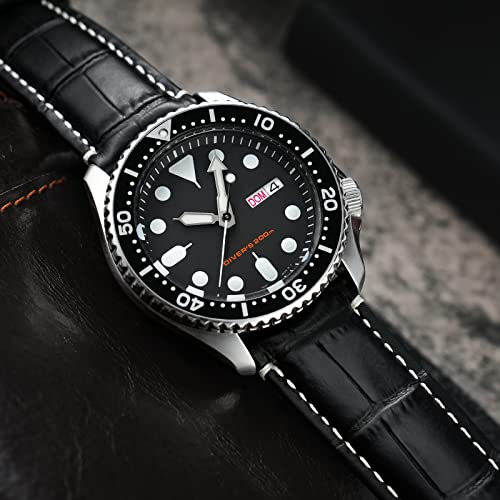 Image of Ritche Christmas Gift Quick Release Leather Watch Bands Genuine Leather Watch Strap for Samsung Galaxy Watch 6 Band Classic 43mm 47mm 40mm 44mm 18mm, 20mm or 22mm for Men and Women, White Elephant Gifts, Stocking Stuffers for Men