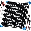 POWOXI 20W Solar Panel 12 Volt Solar Battery Trickle Charger Maintainer Waterproof Solar Panels Kit 12V Batterys, 20Watt Solar Panels for RV Boat Car Motorcycle Snowmobile, with Upgrade Controller