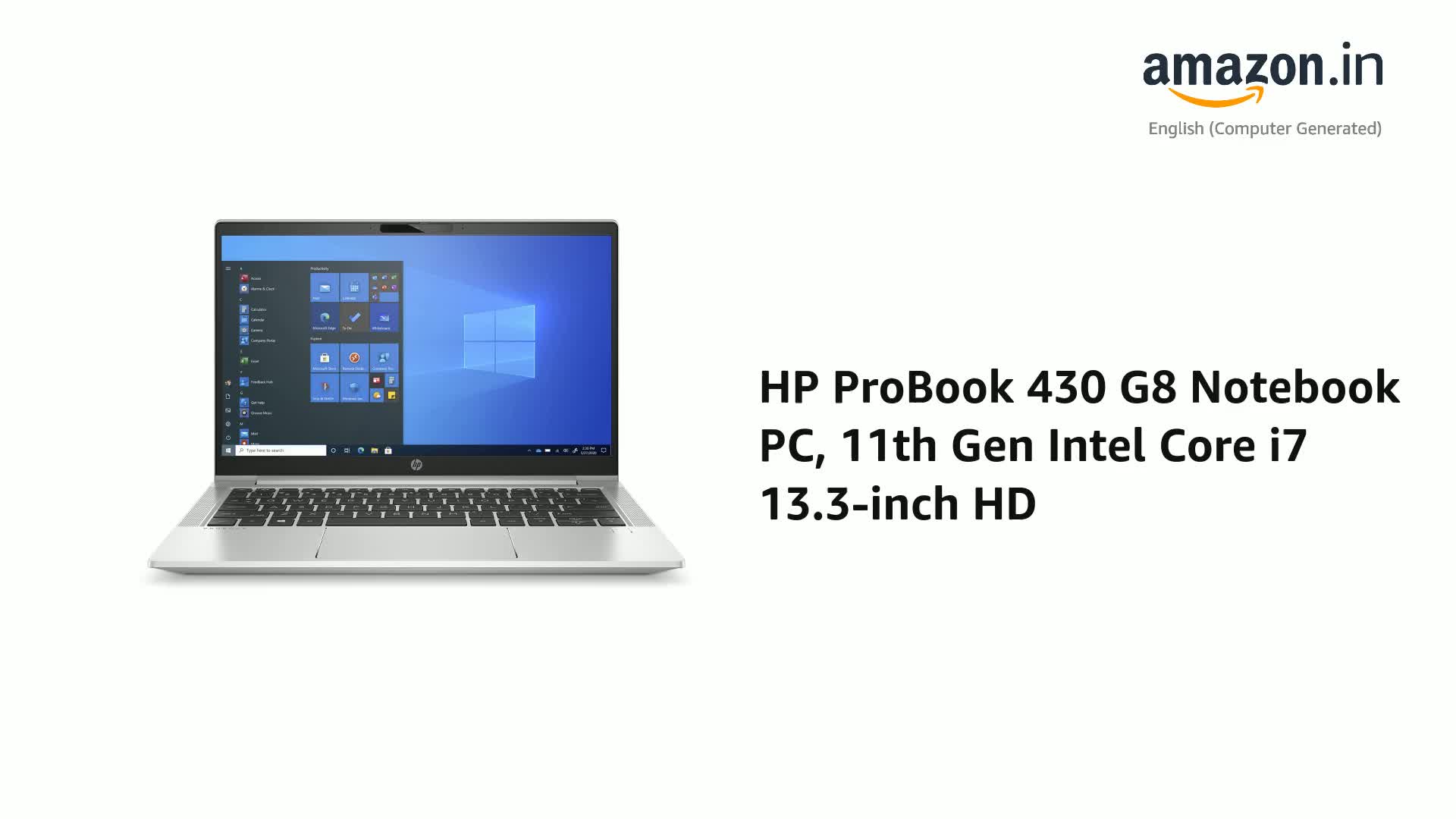 HP Probook 430 G8 Notebook Pc, 11Th Gen Intel Core I7 13.3 Inches