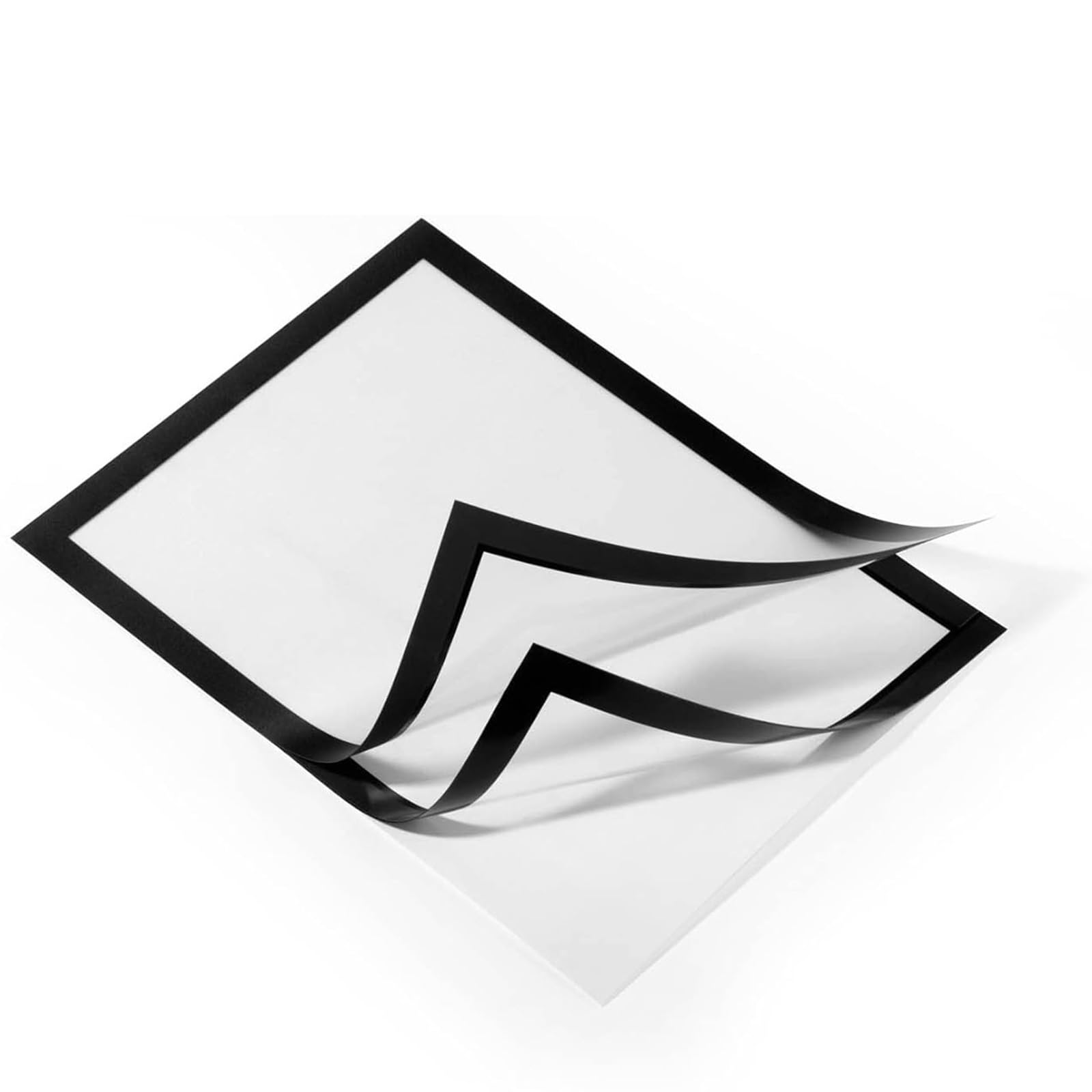 THE WHITE SHOP 2PCS,Display Wall Frame Square Picture Frame,Wedding Frame,Specimen Holder Decorative Photo Frame,Magnetic Picture Frames A4 Picture Frame (Black)