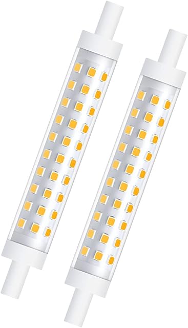 Klarlight R7s LED 118mm Dimmable Warm White 3000K 10W, 100W R7s 118mm Linear Halogen Bulb Replacement, R7s J118 Reflector Bulb for Ceiling Floodlight Lamp Billboard Lighting Wall Lamp (2pcs)
