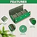 Watch Roll Travel Case for Men and Women- 3 Watch Storage and Organizer-Secure Storage with Innovative Removable Pillows & Solid Dividers for Home Storage, Travel and Display (Green Cross-3 Slot)