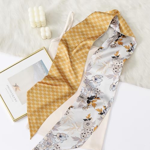 Image of CorssKulture Lightweight Satin Ribbon Scarf for Women's 150 x 15 cm | Silky Soft Scarf Perfect for Gifting