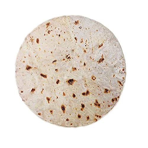 RAINBEAN Manta de Tortilla Manta Redonda de la Novedad para Ser Un Burrito Humano Gigante. Tiro de Tortilla. Creación de Alimentos Manta Envoltura. Toalla Gigante Suave y Lujosa para Adultos y Niños