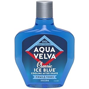 Aqua Velva After Shave, Classic Ice Blue, Soothes, Cools, and Refreshes Skin, 7 Ounce
