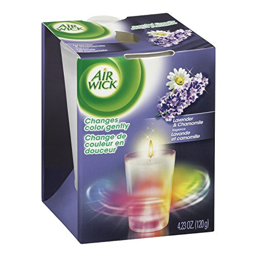Air Wick ColorChanging Scented Candle, Lavender and Chamomile, 4.23