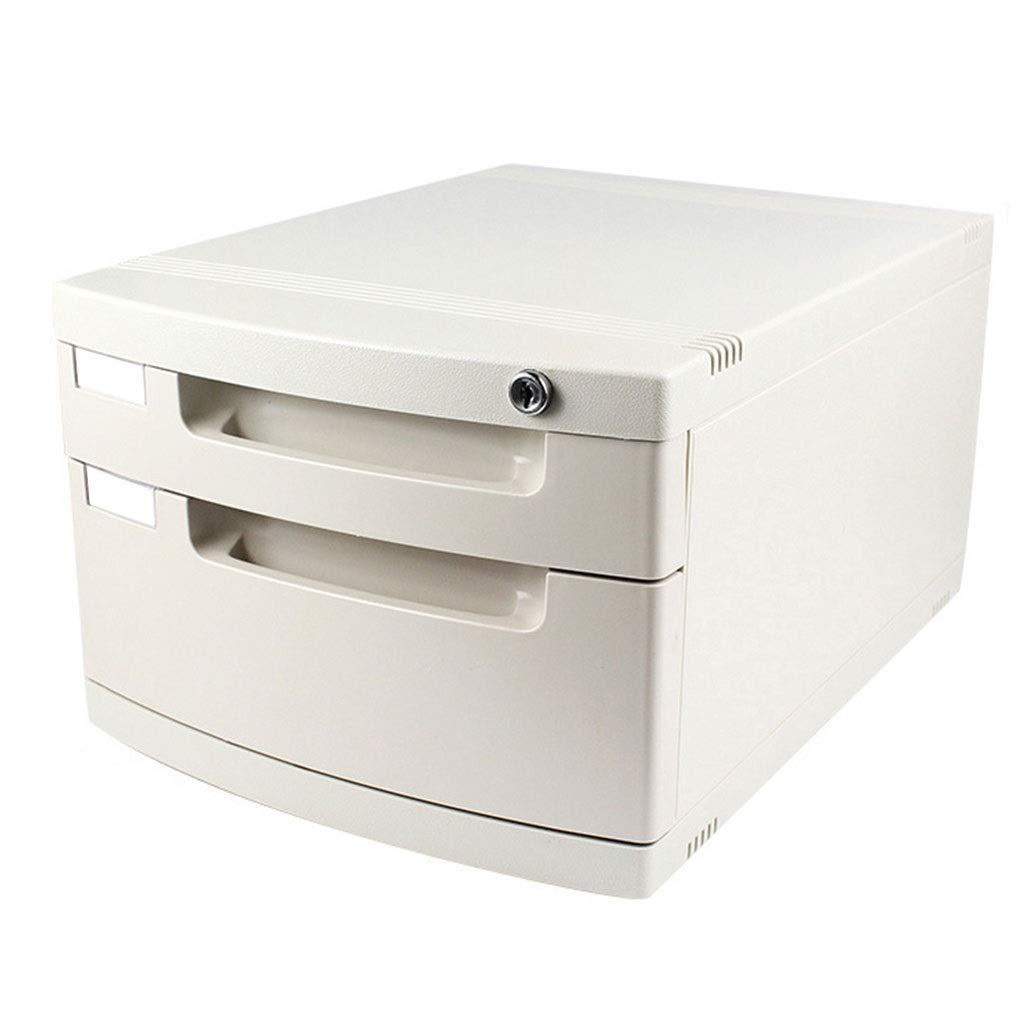 ASerZenith Lockable Desktop Filing Cabinet For Office Storage 2 Drawers 29.5 * 39.4 * 21.8Cm File Cabinets Organizer Box Bookcase