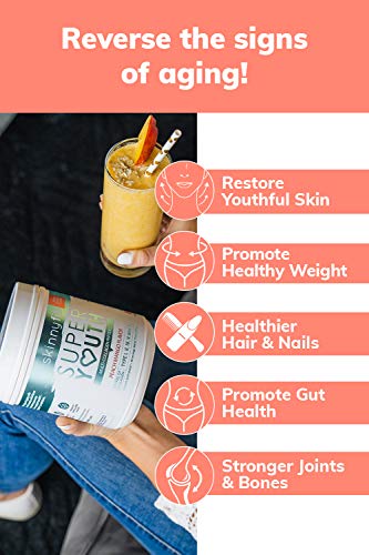 SkinnyFit Super Youth Multi-Collagen Peptide Powder Peach Mango Flavor, Hair, Skin, Nail,
