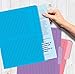 Better Office Products Lined File Folders, 12 Pack, Heavyweight, 1/3 Cut Tabs, 6 Vibrant Colors, Top Custom Subject Box, Letter Size Folders, 9.5