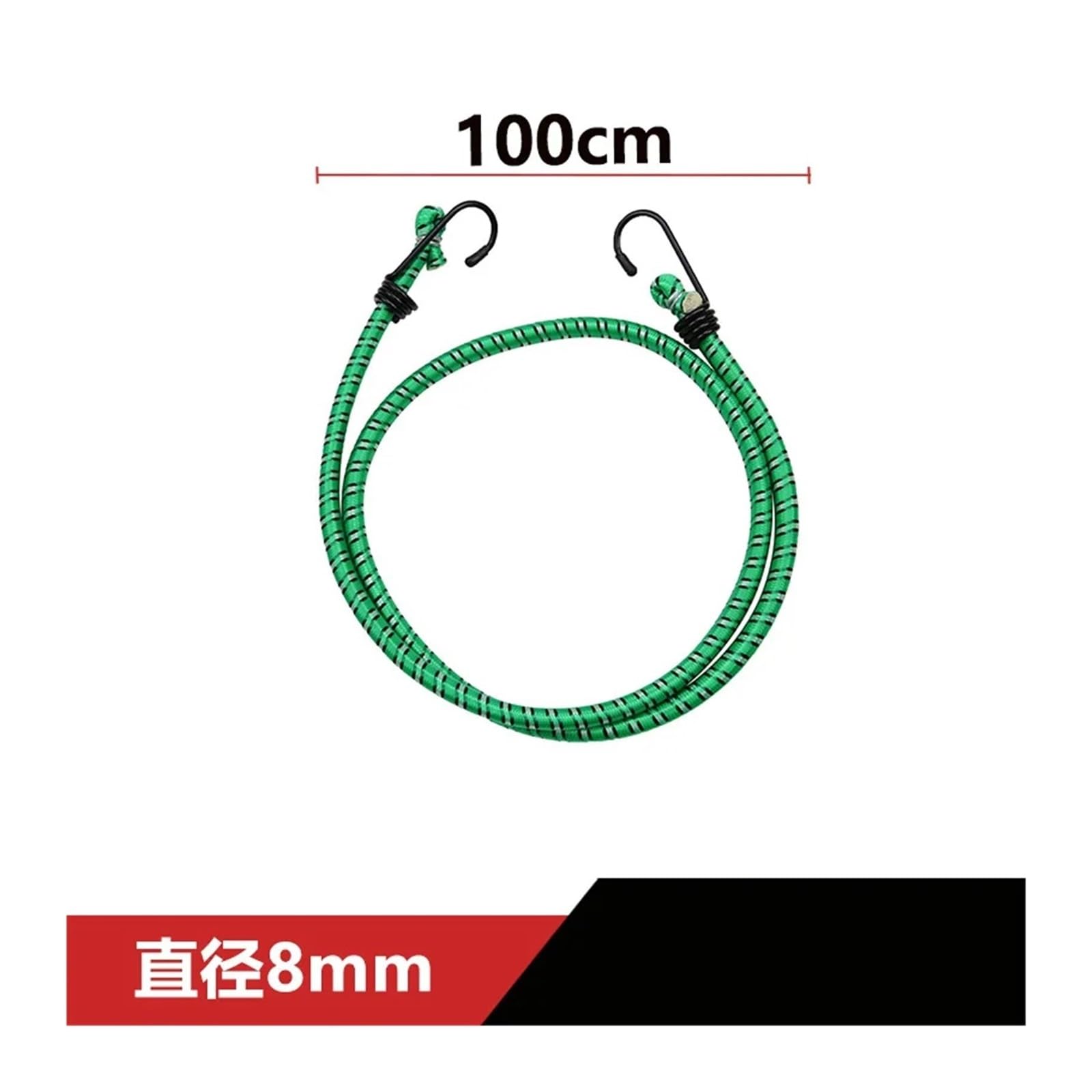 Cinghie di fissaggio, Set di 3 corde elastiche con corda legata, cinghie for bagagli ad alta elasticità, for legare biciclette, campeggio e auto, corda elastica Cinghie di fissaggio logistiche(Green 1