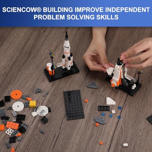Image of Galaxy Hi-Tech Space Exploration Shuttle Toys for Kids,STEM Building Set Aerospace Building Kit Toy with Rocket,Space Shuttle,Moon Buggy & Satellite Educational Kit Space Theme Blocks & Bricks,168 Pcs