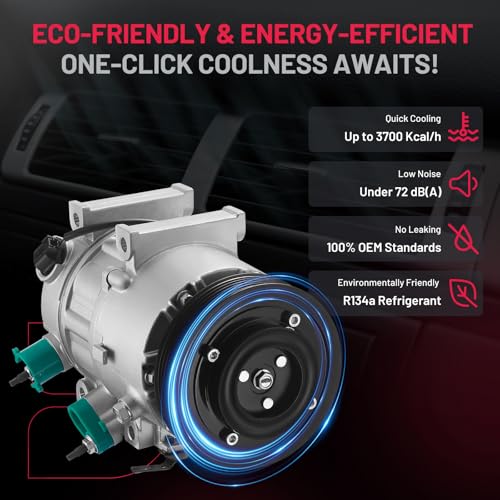 BDFHYK Air Conditioning A/C Compressor 178317 Compatible with Hyundai Sonata 2011-2014 L4 2.4L L4 2.0L, Compatible with Kia Optima 2011-2012 L4 2.4L L4 2.0L