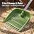 Chicken Poop Scooper, 2-in-1 Coop Scoop & Chicken Coop Rake, Sand Sifting Shovel with Adjustable Stainless Steel Handle, Up to 68 in, No-Bend Cleaning Tool - Patent-Pending