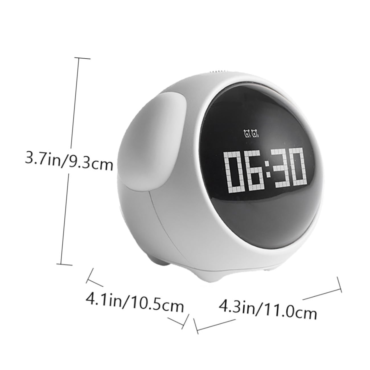 Zerodeko Digitaler Wecker mit Licht für Junge Mädchen 5 Alarmzeiten Langlebige Batterie 1500mah LED Nachtlicht Abs PC Silikon Gehäuse als Schlaftrainingsuhr