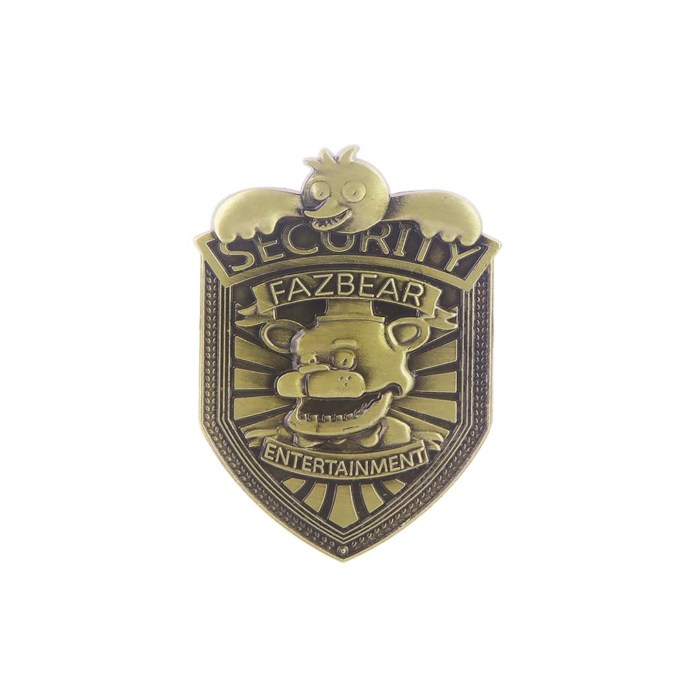 FNAF Security Guard Badge Freddy Fazbears Night Guard Pins FNAF Costume Gifts