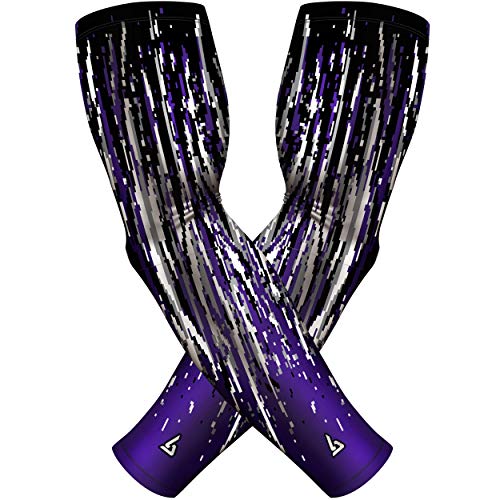 Image of B-Driven Sports Pro-Fit Compression Arm Sleeves - 1-Pair, 30+ Designs, Adult /Youth Sizes, for Athletic and General Purpose Use.