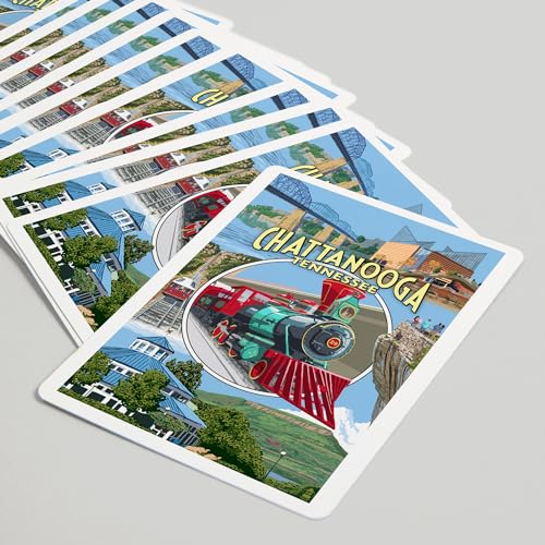 Baraja de cartas de póker de 52 naipes Chattanooga Tennessee miniatura 5