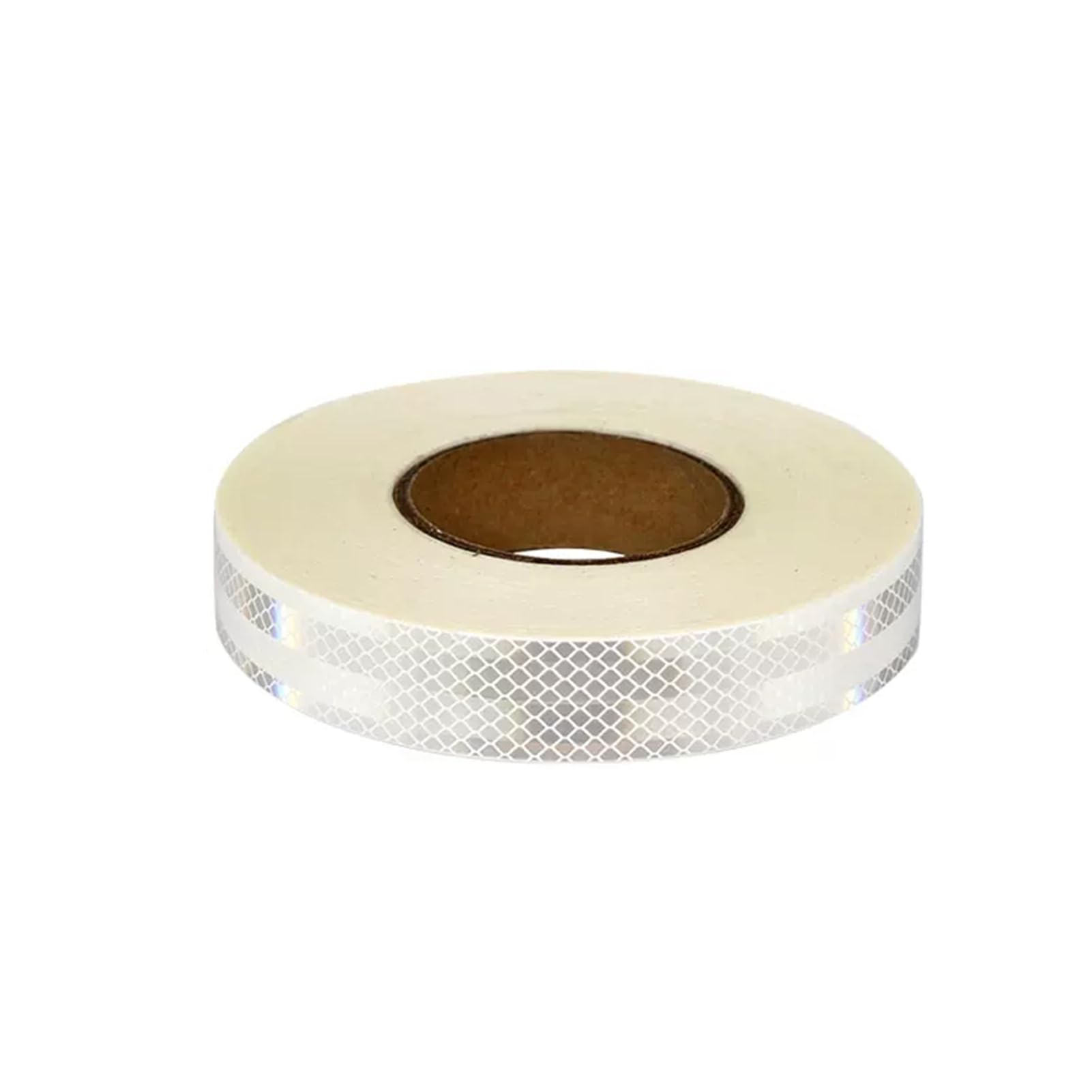 Flary ostrzegawcze, Taśma ostrzegawcza odblaskowa samoprzylepna wzór diamentowy wielokolorowa 45 metrów x 3 cm 1 rolka PVC(White)
