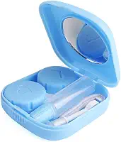 Ownsig - Estojo para Lentes de Contato, Kit de Viagem, Azul Claro