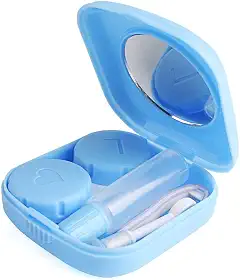 Ownsig - Estojo para Lentes de Contato, Kit de Viagem, Azul Claro