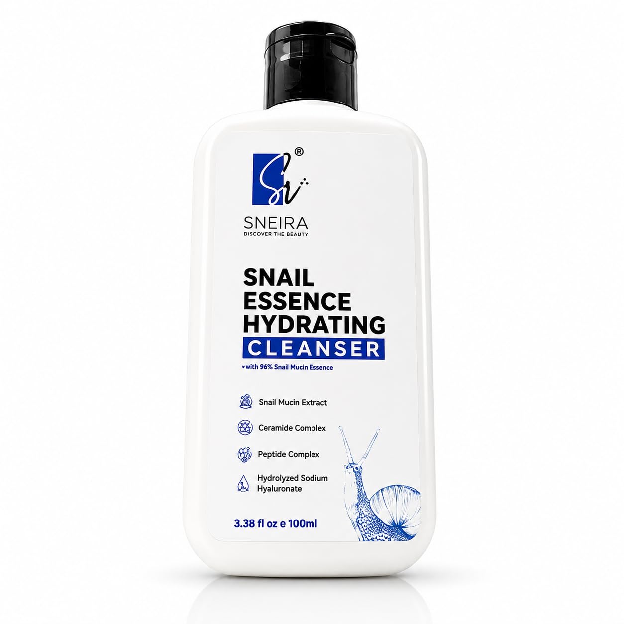 SNEIRA Snail Essence Face Wash with 96% Mucin – Hydrating Cleanser for Glowing Skin & Deep Moisture | Suitable for All Skin Types |100 ML