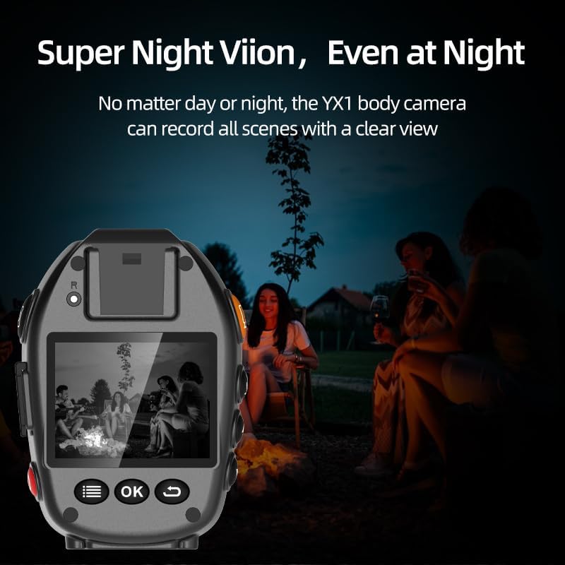 CAMMHD-YX1 Body Camera displaying night vision capability