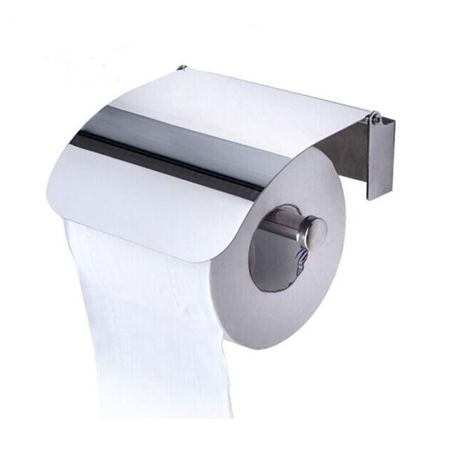 LYGSWDB Uchwyt na papier toaletowy Naścienny uchwyt na papier toaletowy z zakrzywioną osłoną Ze stali nierdzewnej montowany na ścianie z łazienką