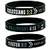 (6-pack) Faith Wristbands w/ Bible Verses - Religious Christian Apparel Bracelets Gifts - Adult Unisex Size for Teens Men Women