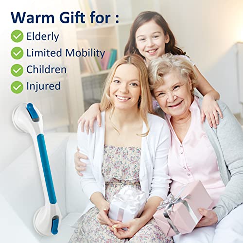 Image of TAILI Shower Grab Bar 2 Pack Suction Grab Bars for Bathtubs and Showers, Heavy Duty Shower Handle Removable Bathroom Safety Grip for Seniors and Elderly, Handrails No Drilling Waterproof, Blue,G9