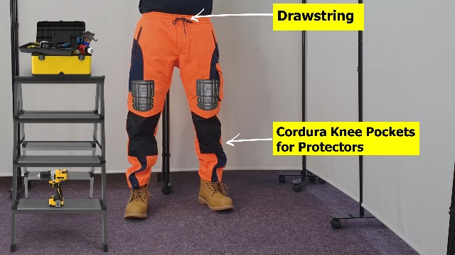 Sam Caan® Hi Vis Mens Work Trousers Softshell Men High