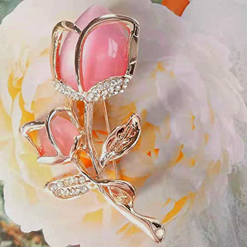 Image of Lavender flower brooch crystal rhinestone tulip brooch elegant accessories jewelry women brooches and pins fashion jewelry wedding flowers lapel pin