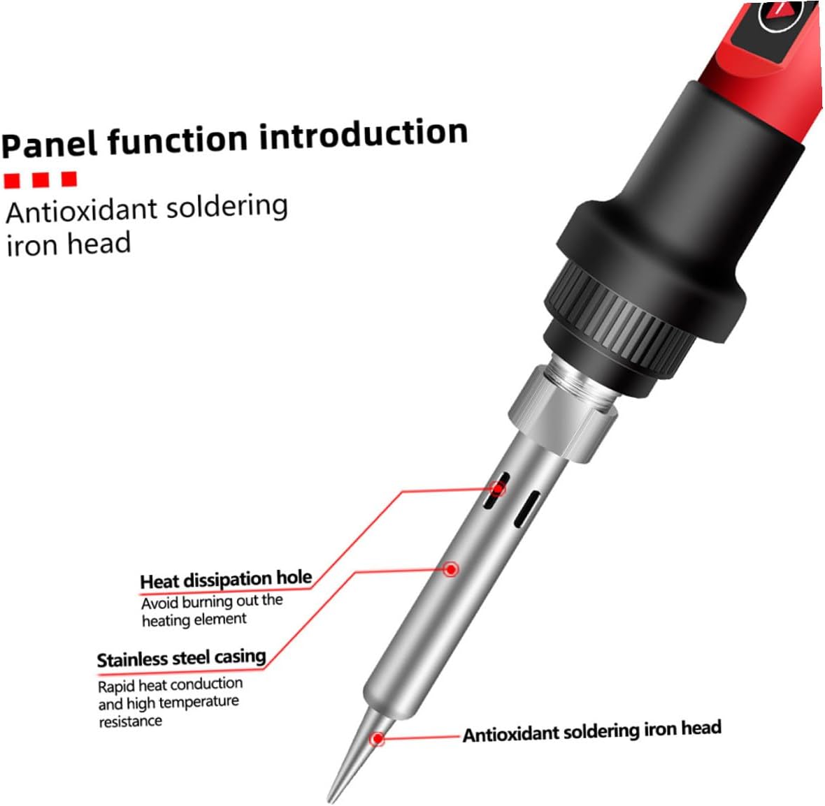 1 Set Soldering Iron and Multimeter Set with Digital Display Adjustable Temperature Welding Tool for Electronic Repairs and Home Decoration Includes Soldering Tips Desoldering Pump