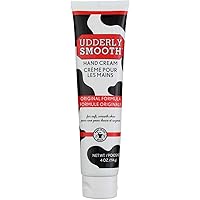 Vista 1 de Udderly Smooth Crema de manos, fórmula original para piel áspera y seca, hidratación rápida de 24 horas, 4 onzas (paquete de 2)